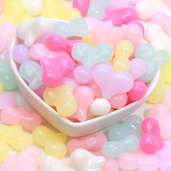 20 τμχ 17x22 χιλιοστά Love Heart Beads Ακρυλικά Loose Spacer Beads For Jewelry Making DIY Craft βραχιόλι Σκουλαρίκια κολιέ Αξεσουάρ