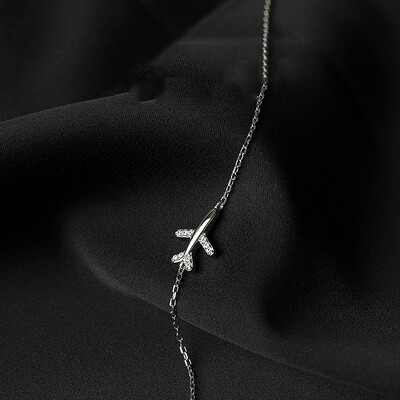 Mewanry sidabro spalvos putojančio cirkonio lėktuvo apyrankė moterims Paprastos elegantiškos vakarėlio papuošalai Dovanos apsaugo nuo alergijos