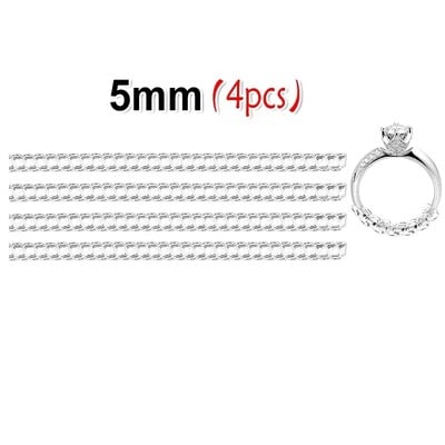 10 cm 4 méret Spirális szorítógyűrű méret átlátszó szilikon állítás laza gyűrűhöz ékszer védőgyűrű méret beállítás