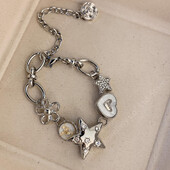 Estetică inimă stea brățară cu lanț All-match Fairy Love y2k bijuterii design zilnic de nișă Accesorii pentru navetiști pentru femei fete