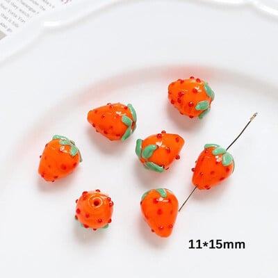 Girly Heart kerámia eper gyöngyök egyenes lyukú gyöngyök kézzel készített kiegészítők kézzel készített ékszerek barkács kiegészítők anyagok