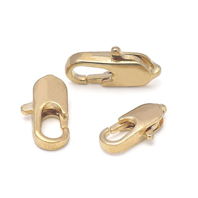 20 vnt. nuobodu sidabro / Kc aukso omarų užsegimai, užsegimo užsegimai, karolių apyrankės jungtis papuošalams gaminti 12x6,14x7mm