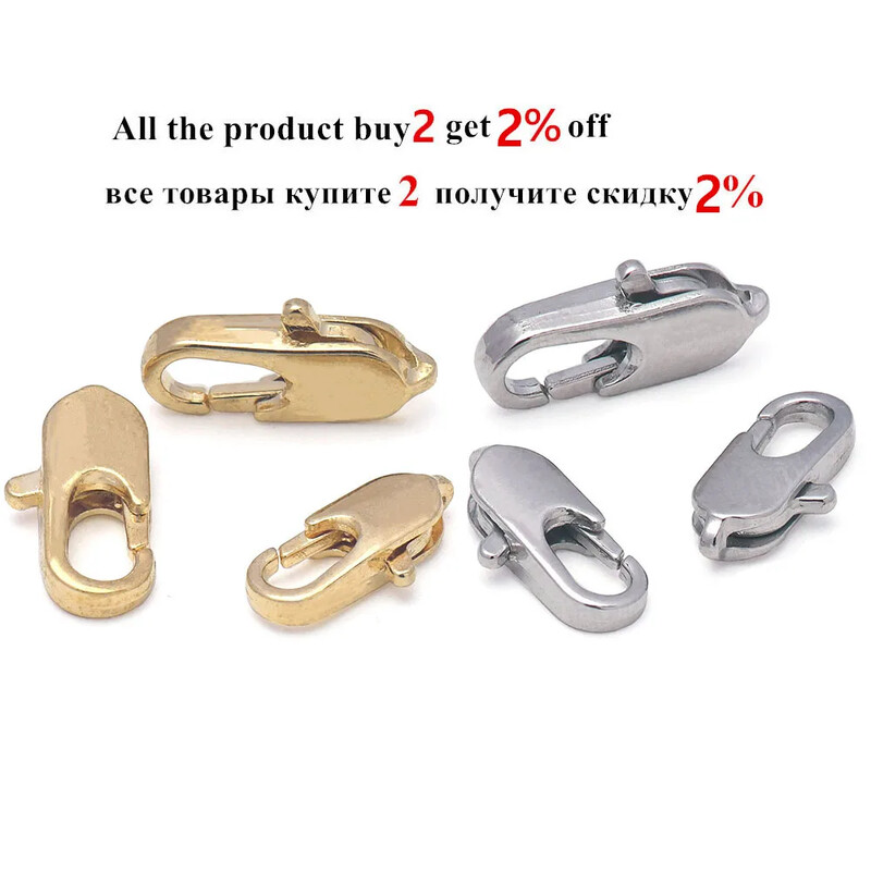 20 vnt. nuobodu sidabro / Kc aukso omarų užsegimai, užsegimo užsegimai, karolių apyrankės jungtis papuošalams gaminti 12x6,14x7mm