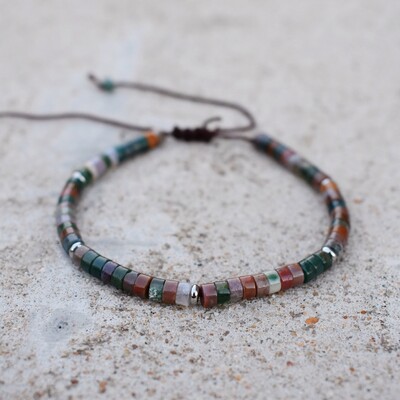 Állítható mini természetes kőből készült gyöngyös karkötők és karkötők női férfiaknak csakra gyöngyök fonott karkötő varázsékszerek