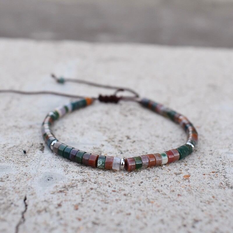 Állítható mini természetes kőből készült gyöngyös karkötők és karkötők női férfiaknak csakra gyöngyök fonott karkötő varázsékszerek