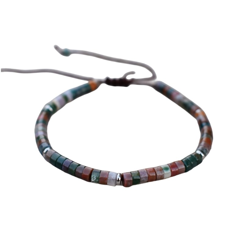 Állítható mini természetes kőből készült gyöngyös karkötők és karkötők női férfiaknak csakra gyöngyök fonott karkötő varázsékszerek