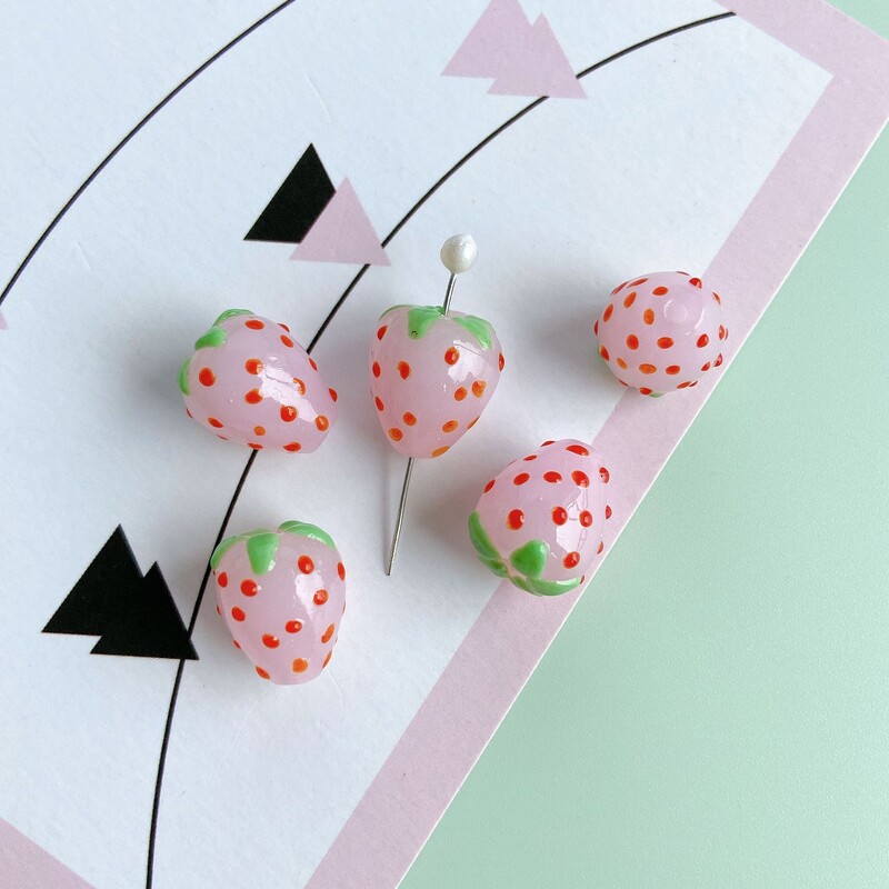 5db 13x15mm 3D eper kézzel készített lámpa gyöngyök aranyos gyümölcs laza gyöngy kiváló minőségű barkács ékszer készítéshez karkötő nyaklánc