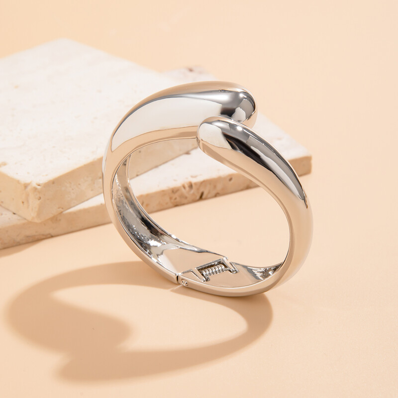 Lacteo divatos, vastag, vaskos vízcsepp alakú mandzsetta karkötő nőknek, sima nyitott karkötők tavaszi ékszerekkel, női parti ajándékok