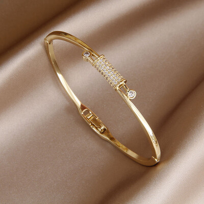 Klasične luksuzne narukvice s privjescima od cirkonijevog križa za žene Nakit modne marke Elegantna narukvica s čvorovima