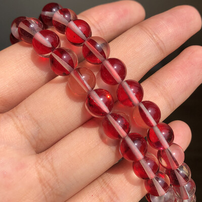 Matt kristály üveggyöngyök matt Holdkő villogó csillogó, kerek laza gyöngy ékszerkészítéshez barkácsolás nyaklánc karkötő 15''