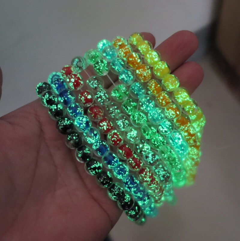 10 ks okrúhlych 10 mm ručne vyrobených svietiacimi sklenenými korálkami na výrobu šperkov, DIY remeselných výrobkov