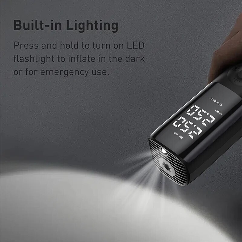 Automobilio padangų oro siurblys 12V 150PSI oro kompresorius nešiojamas laidinis elektrinis pripūtimas automobilio motociklo dviračiui su pailgintu maitinimo laidu