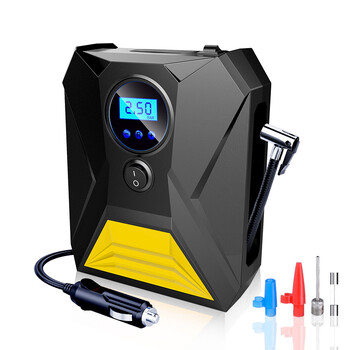 LEIBOO Corded Portable Air Pump 12V 150PSI Electric Tire Inflator Pump Ποδήλατο μοτοσικλέτας Μπάλα LED ελαφρύ αεροσυμπιεστή αυτοκινήτου