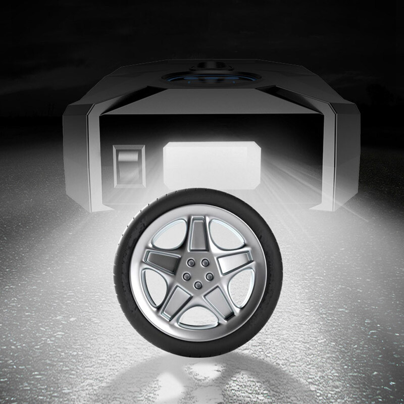 LEIBOO laidinis nešiojamas automobilio oro siurblys 12V 150PSI elektrinis padangų pripūtimo siurblys motociklo dviračio rutulinis LED šviesos automobilio oro kompresorius