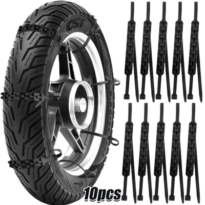 10db Csúszásgátló hóláncok motorkerékpárokhoz kerékpárokhoz téli gumi kerekekhez csúszásmentes kábelkötegelők motorkerékpár vészhelyzeti gumiabroncs lánc szerszám