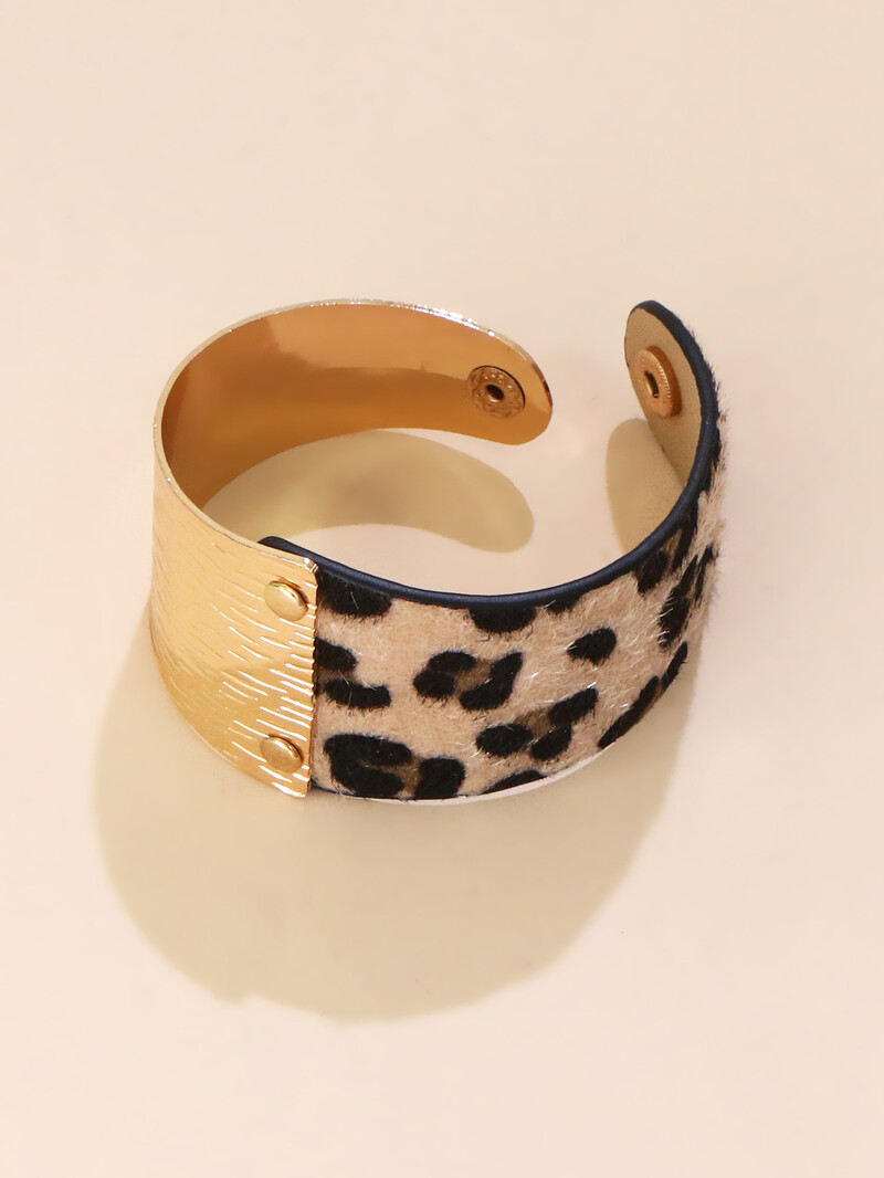 Kirykle divatos leopárdmintás karkötő és karkötő nőknek Bohém bőr vintage arany színű széles mandzsetta karkötők ékszerek ajándékok