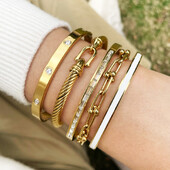 Zalman U csatos kábelhuzal karkötők női szerelmes lánc karkötők rozsdamentes acél ékszerek nagykereskedelmi ajándék új 2023