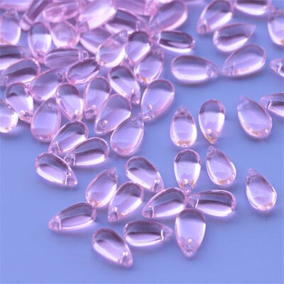 Zmiešané farby kvapiek vody, české korálky z lampového skla na výrobu šperkov, DIY vyšívanie, náramky, náušnice, sponky do vlasov 8x14mm
