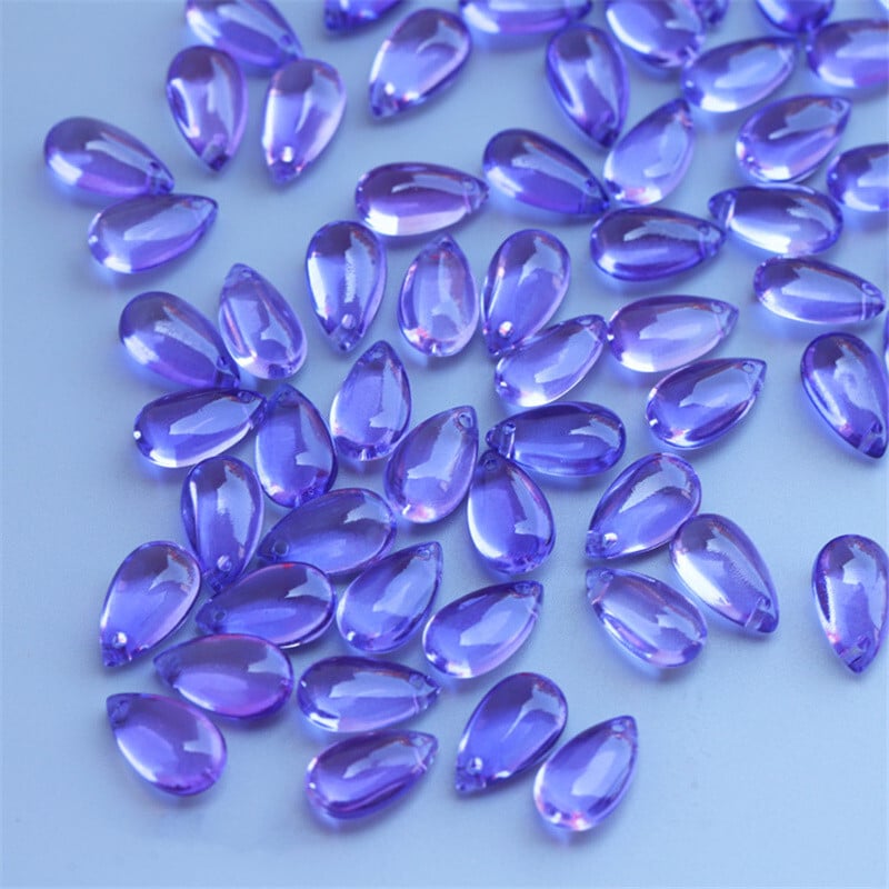 Zmiešané farby kvapiek vody, české korálky z lampového skla na výrobu šperkov, DIY vyšívanie, náramky, náušnice, sponky do vlasov 8x14mm