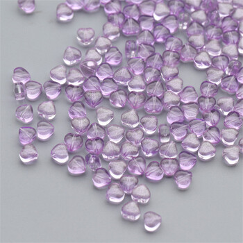 50PCS/Παρτίδα 6mm Πολύχρωμες AB Spacer Heart Beads Τσέχικα γυάλινες χάντρες για κατασκευή κοσμημάτων Χειροποίητο κολιέ βραχιόλι Diy αξεσουάρ