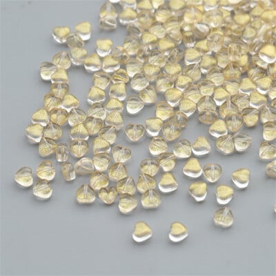 50 DB/tétel 6 mm-es többszínű AB távtartó szív gyöngyök cseh üveggyöngyök ékszerkészítéshez, kézzel készített nyaklánc karkötő barkács kiegészítők