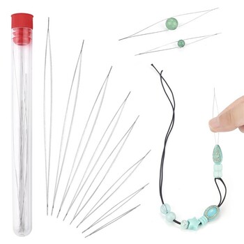 Ανοίξτε Big Eye Beading Needles Jewelry Tools DIY Beaded Beedles Needles κολιέ βραχιόλι Σκουλαρίκι Κοσμήματα Καρφίτσες με κλωστή Εργαλεία με χάντρες