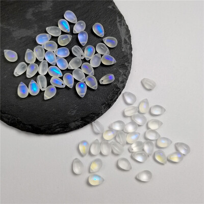 30db 6x9MM színes vízcsepp alakú kristálygyöngyök cseh üveg laza gyöngyök barkácsoláshoz ékszerkészítéshez kézműves kiegészítők