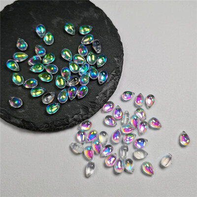 30db 6x9MM színes vízcsepp alakú kristálygyöngyök cseh üveg laza gyöngyök barkácsoláshoz ékszerkészítéshez kézműves kiegészítők