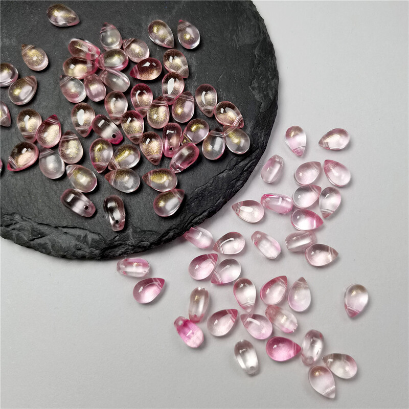 30db 6x9MM színes vízcsepp alakú kristálygyöngyök cseh üveg laza gyöngyök barkácsoláshoz ékszerkészítéshez kézműves kiegészítők