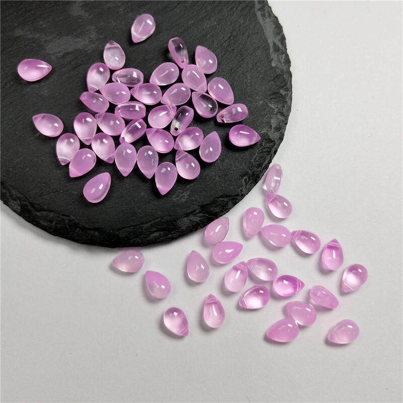 30db 6x9MM színes vízcsepp alakú kristálygyöngyök cseh üveg laza gyöngyök barkácsoláshoz ékszerkészítéshez kézműves kiegészítők