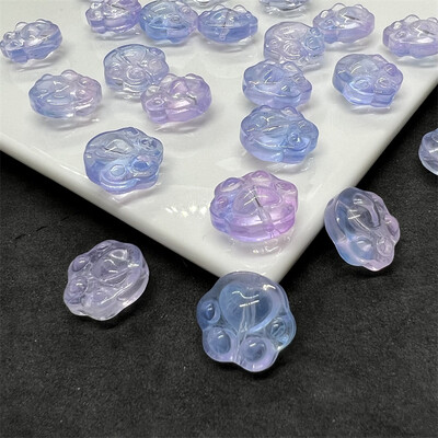 10db Új divatos üveggyöngyök varázslatos macskakarmok formájú üveggyöngyök panden női ékszer dekoráció készítés barkács kiegészítők számára