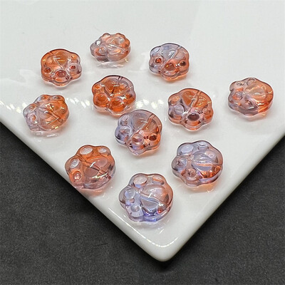 10db Új divatos üveggyöngyök varázslatos macskakarmok formájú üveggyöngyök panden női ékszer dekoráció készítés barkács kiegészítők számára
