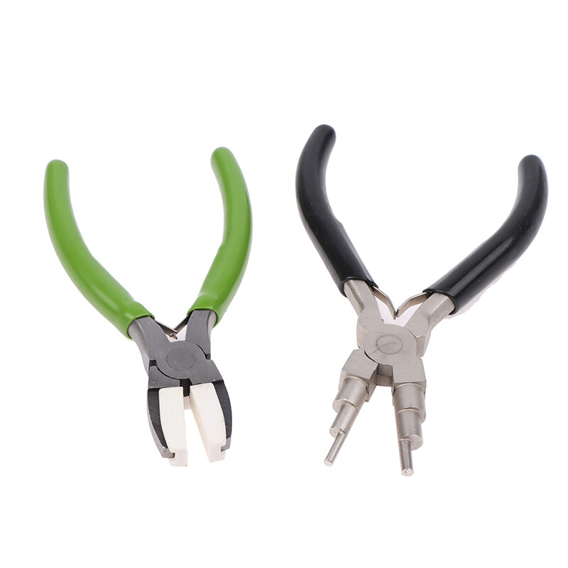 Zelena ravna kliješta Crna 6 u 1 okrugla kliješta za omatanje žice Izrada nakita Izrada petlji Izdržljiva dijagonalna kliješta