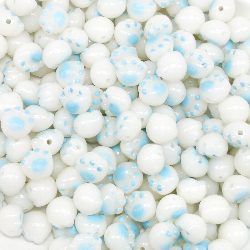 20 buc. margele acrilice labe de pisică Kawaii de 11 mm margele distanțiere cu gheare de desene animate pentru realizarea de bijuterii, colier, accesoriu de artizanat lucrat manual