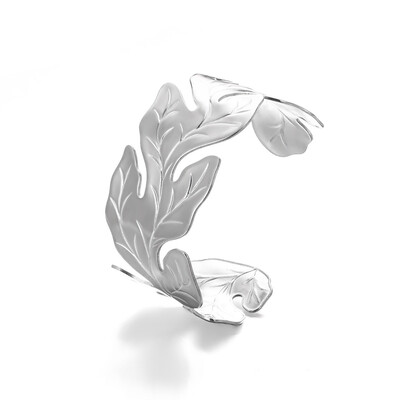 Kvetinový náramok manžeta pre ženy zlatá farba Flora nehrdzavejúca oceľ náramky odlievanie estetické párové náramkové šperky pulseras