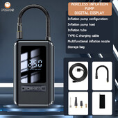 Pompă gonflabilă PCMOS, portabil, portabil, încărcare fără fir, afișaj digital, multifuncțional pentru anvelope pentru mașină