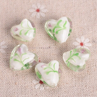 10 vnt 16x14 mm širdies formos raštai, rankų darbo šviestuvai, stikliniai palaidi karoliukai, skirti „pasidaryk pats“ amatams papuošalų kūrimo išvados