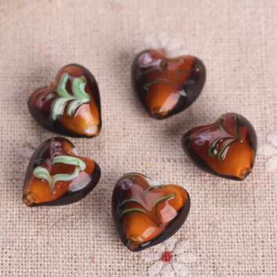 10 vnt 16x14 mm širdies formos raštai, rankų darbo šviestuvai, stikliniai palaidi karoliukai, skirti „pasidaryk pats“ amatams papuošalų kūrimo išvados