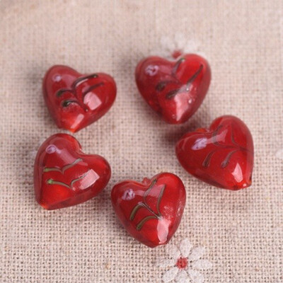 10 vnt 16x14 mm širdies formos raštai, rankų darbo šviestuvai, stikliniai palaidi karoliukai, skirti „pasidaryk pats“ amatams papuošalų kūrimo išvados