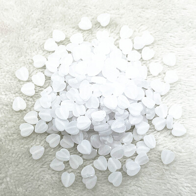 100 bucăți 8 mm transparente AB Charms în formă de inimă margele acrilice margele distanțare libere pentru realizarea de bijuterii brățară manuală