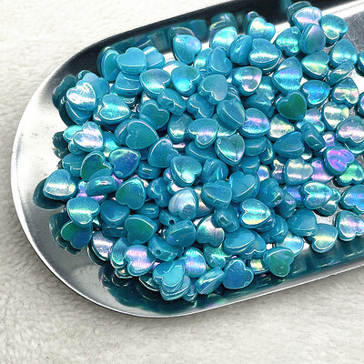 100 bucăți 8 mm transparente AB Charms în formă de inimă margele acrilice margele distanțare libere pentru realizarea de bijuterii brățară manuală