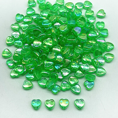 100 bucăți 8 mm transparente AB Charms în formă de inimă margele acrilice margele distanțare libere pentru realizarea de bijuterii brățară manuală