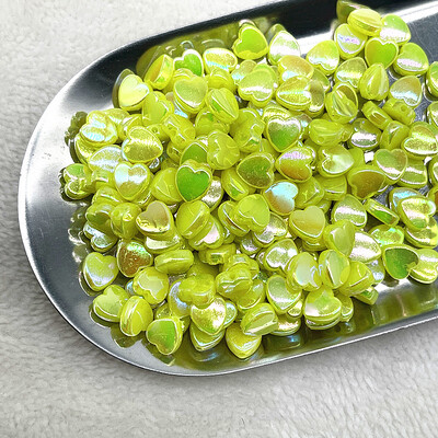 100 bucăți 8 mm transparente AB Charms în formă de inimă margele acrilice margele distanțare libere pentru realizarea de bijuterii brățară manuală