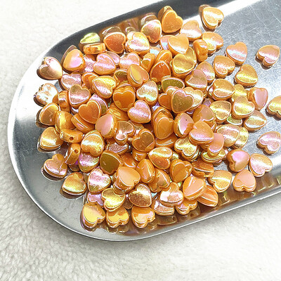 100 bucăți 8 mm transparente AB Charms în formă de inimă margele acrilice margele distanțare libere pentru realizarea de bijuterii brățară manuală