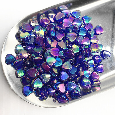 100 bucăți 8 mm transparente AB Charms în formă de inimă margele acrilice margele distanțare libere pentru realizarea de bijuterii brățară manuală