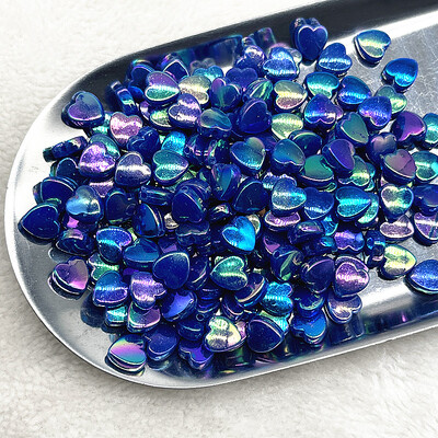 100 bucăți 8 mm transparente AB Charms în formă de inimă margele acrilice margele distanțare libere pentru realizarea de bijuterii brățară manuală