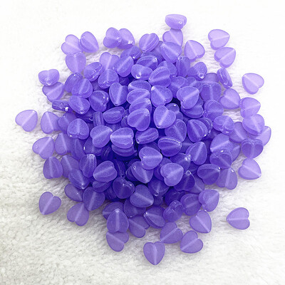 100 bucăți 8 mm transparente AB Charms în formă de inimă margele acrilice margele distanțare libere pentru realizarea de bijuterii brățară manuală