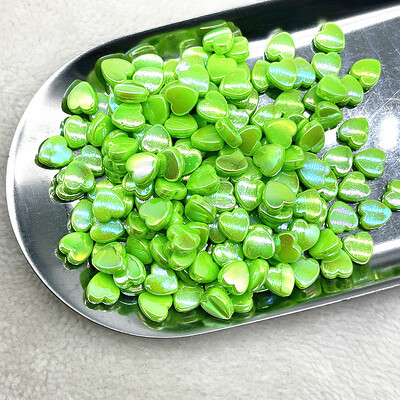 100 bucăți 8 mm transparente AB Charms în formă de inimă margele acrilice margele distanțare libere pentru realizarea de bijuterii brățară manuală