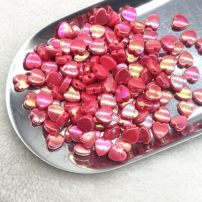 100 bucăți 8 mm transparente AB Charms în formă de inimă margele acrilice margele distanțare libere pentru realizarea de bijuterii brățară manuală