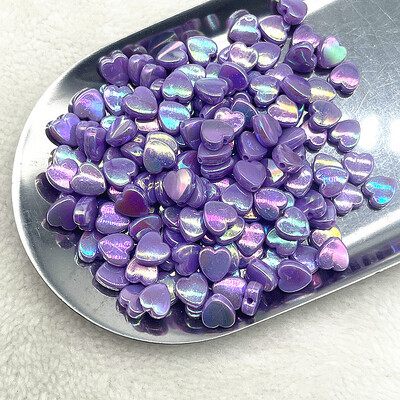 100 bucăți 8 mm transparente AB Charms în formă de inimă margele acrilice margele distanțare libere pentru realizarea de bijuterii brățară manuală